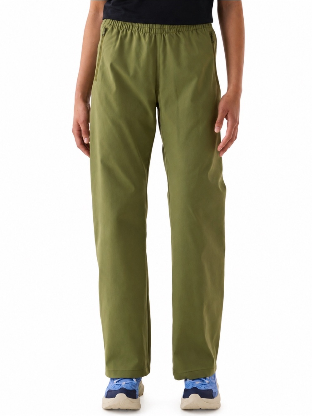 Outdoor Voices Olive Wide Leg Stretch Waist Pull On Jogger Outerwear Pants